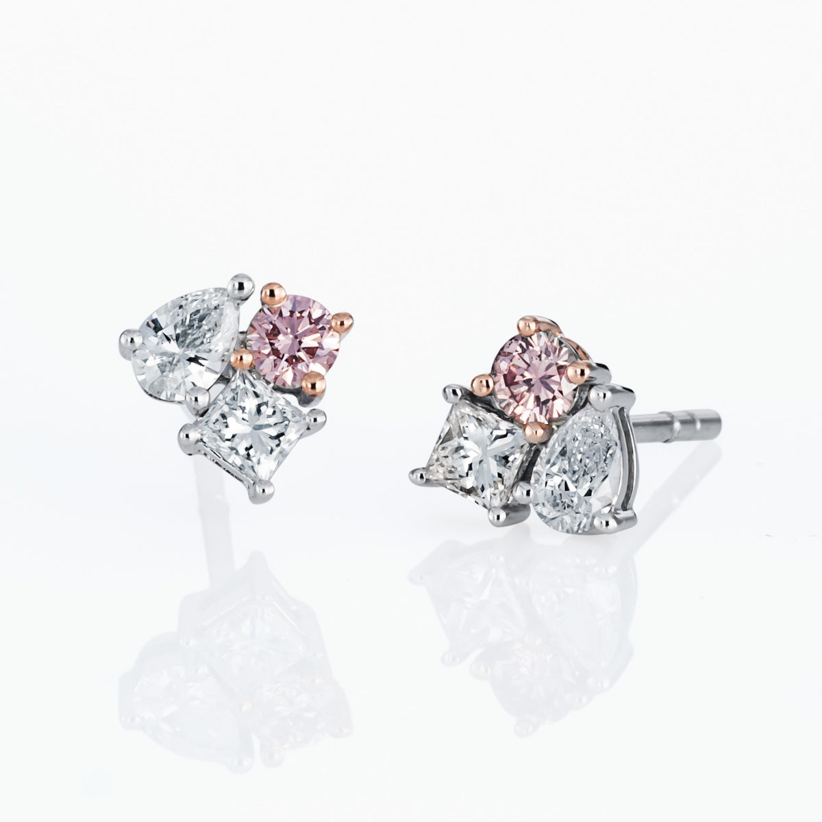 ストーンピアス　pink／RG 桃香のシンフォニー ピンクオパールxローズクォーツ