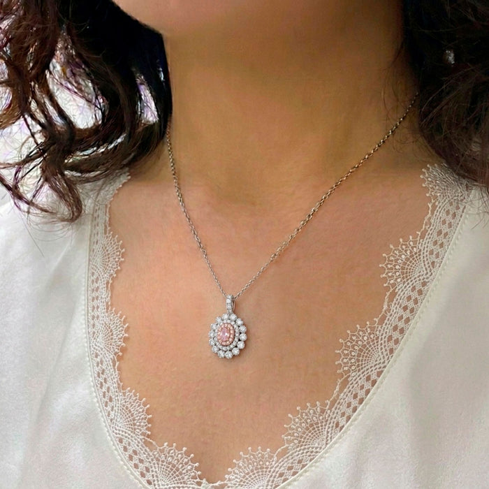 天然ピンクダイヤモンド ペンダント プラチナ Pt900/K18PG 3232-NCL