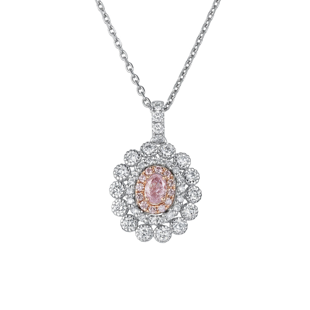 天然ピンクダイヤモンド ペンダント プラチナ Pt900/K18PG 3232-NCL