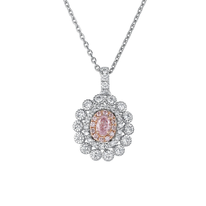 天然ピンクダイヤモンド ペンダント プラチナ Pt900/K18PG 3232-NCL