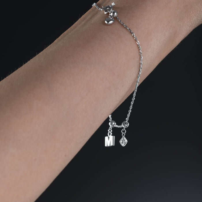 ダイヤモンド原石ブレスレット プラチナ