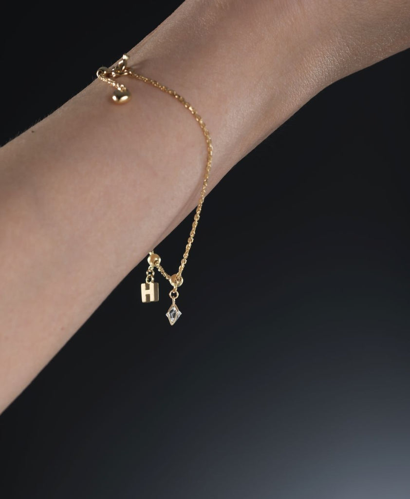 (新商品)ダイヤモンド原石 ブレスレット Mon Trace Rough Diamond Bracelet/