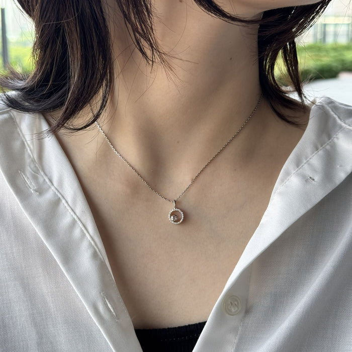 天然ピンクダイヤモンド ペンダント プラチナ Pt900/K18PG NCL-2934