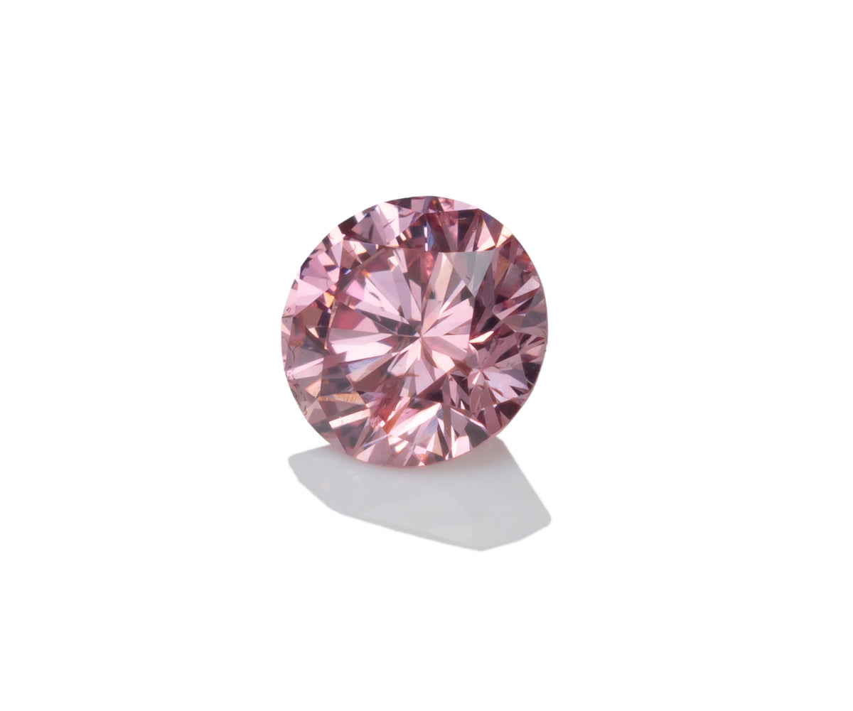 ピンクダイヤモンド 天然 ラウンド pink diamond 0.106ct p9227– Arte