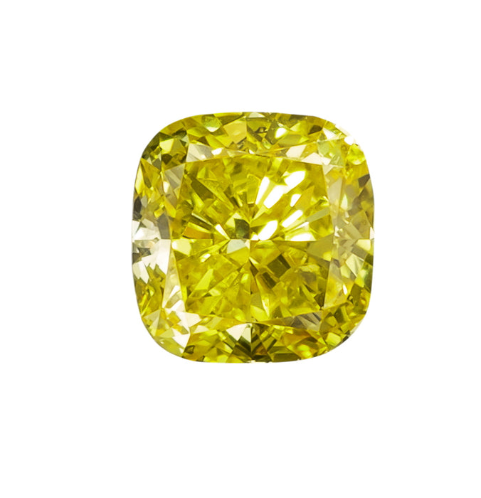 天然 イエローダイヤモンド Cushion 0.39ct |yellow diamond|GIA|p9645