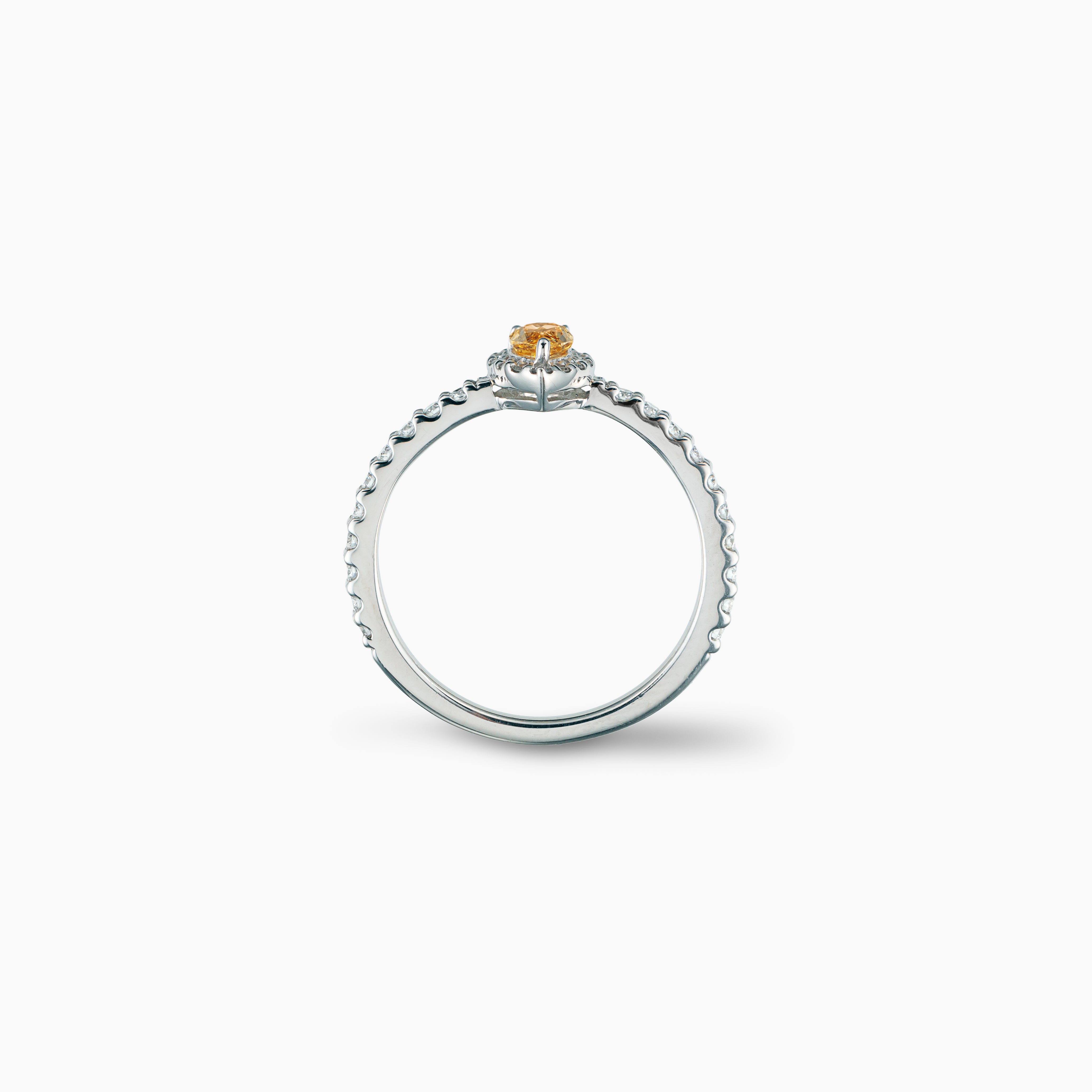 天然イエローダイヤモンドリング/ペアシェイプ NR-1131– Arte Rouge