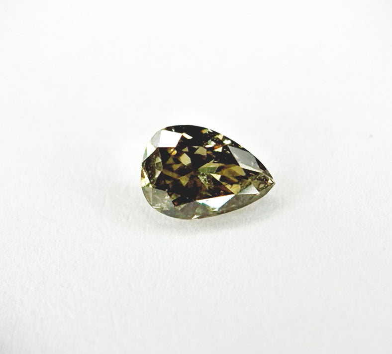 天然 カメレオンダイヤモンド Pear Shape 0.177ct | chameleon diamond | CGL | p7428