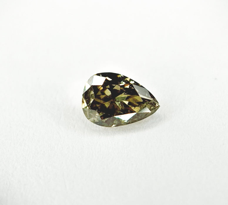 天然 カメレオンダイヤモンド Pear Shape 0.177ct | chameleon diamond | CGL | p7428