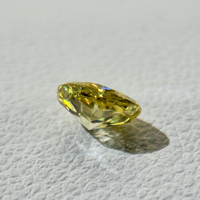 天然 イエローダイヤモンド オーバル 0.47ct |yellow diamond|CGL|p9309