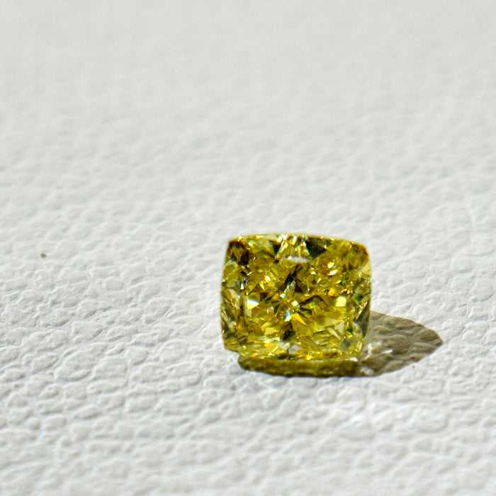 天然 イエローダイヤモンド ラディアント 0.314ct |yellow diamond|CGL|p9725
