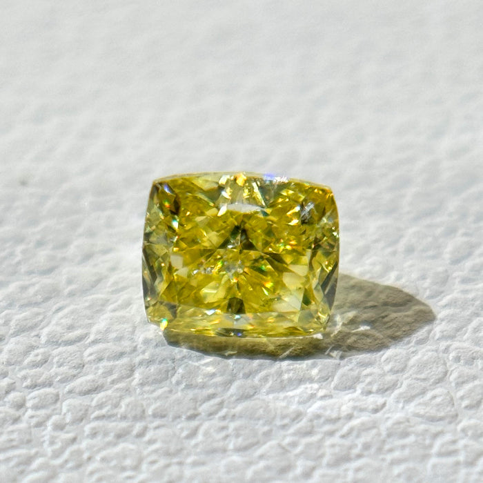 天然 イエローダイヤモンド ラディアント 0.314ct |yellow diamond|CGL|p9725