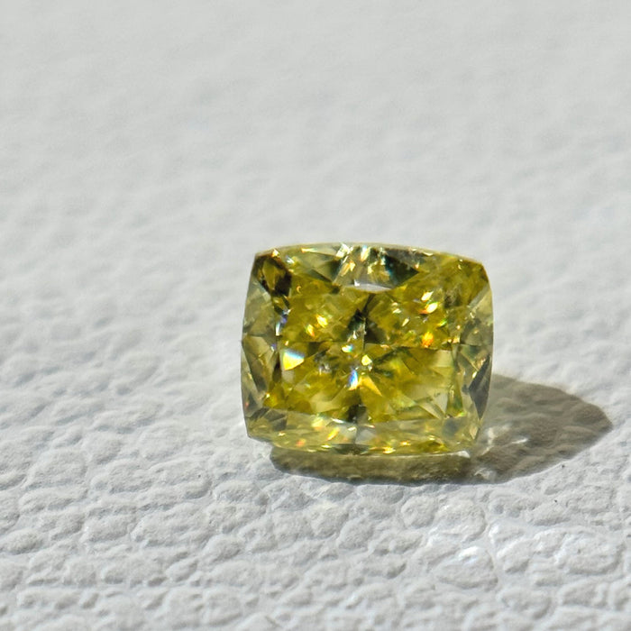 天然 イエローダイヤモンド ラディアント 0.314ct |yellow diamond|CGL|p9725